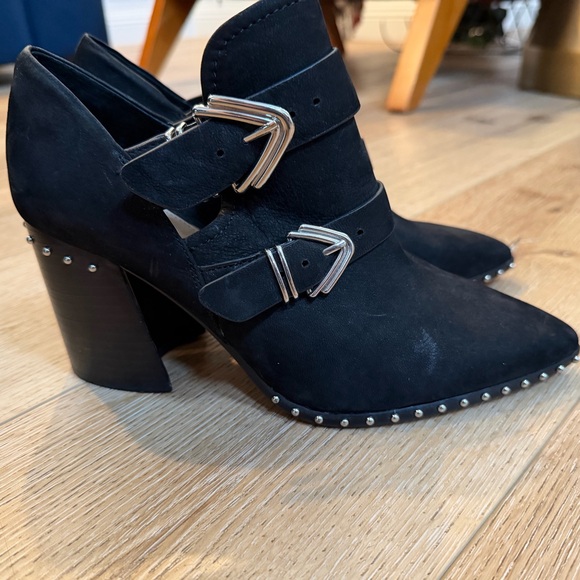 Gianni Bini Shoes - Gianni Bini Decie studded black suede moto booties